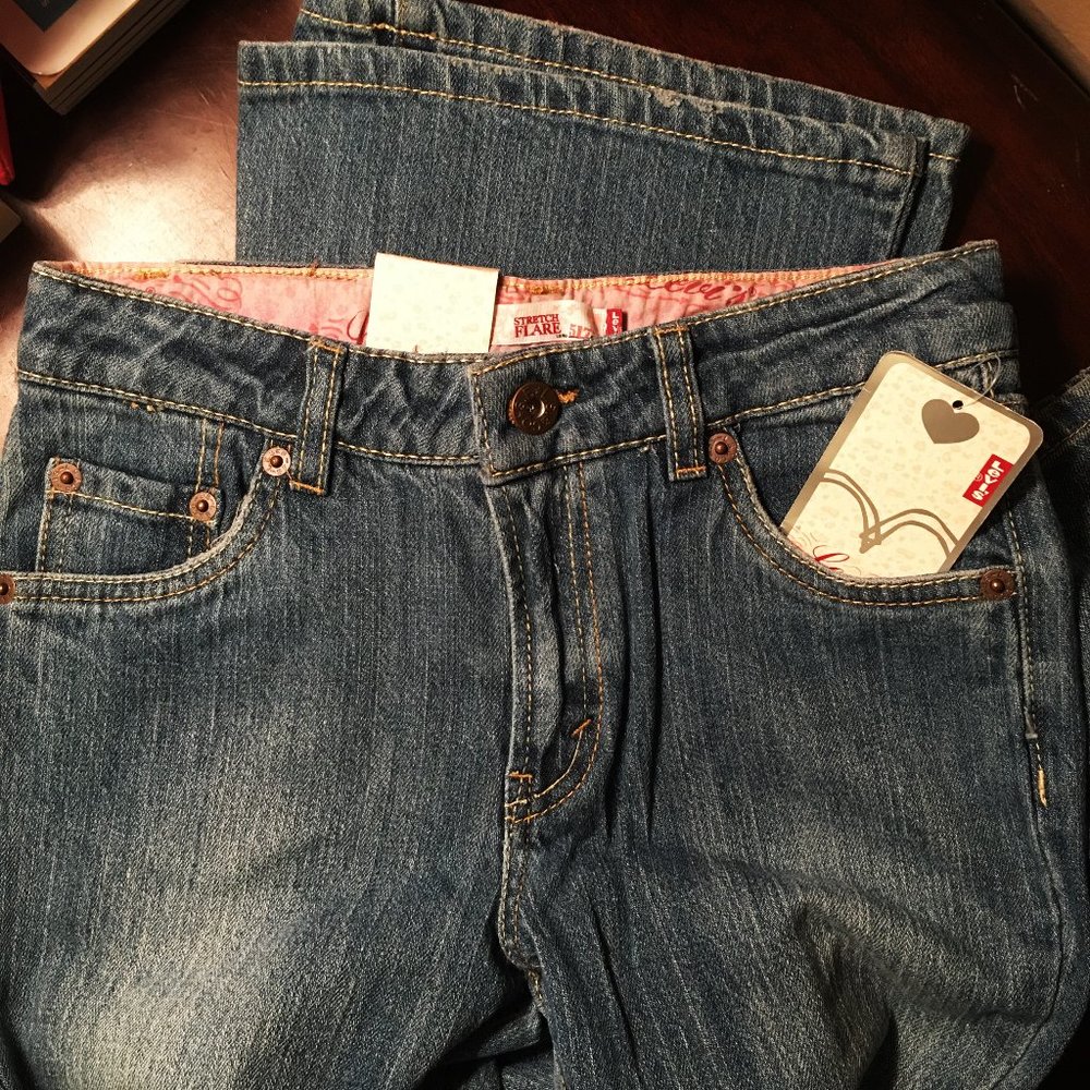 Girls LEVI'S 517 Stretch Flare "Vintage" Adjustable Waist Jeans NEW WITH TAG!_4